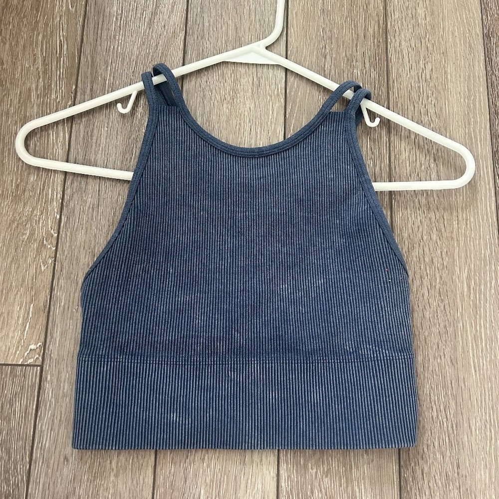 Washed Blue Gilly Hicks Athletic Cropped Tank, Small